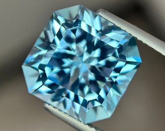 15.70CTs Precision Cut Swiss Blue topaz