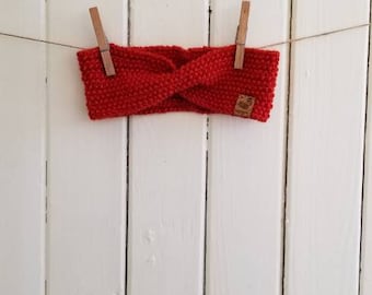 La Printanière: Paprika knit spring headband