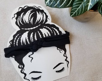 L'Estivale: all-season braided hair headband - black