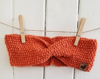 Spring: Spring band in orange mango knit