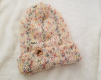 The multicolored speckled Preppy - Winter knit hat - unisex