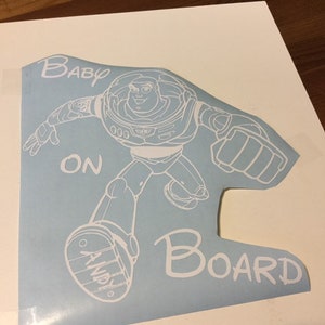 Toy story Buzz light year baby on board decal/ Car decal/ Toy story