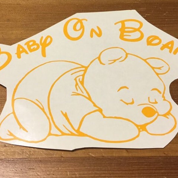 Winnie The Pooh baby on board decal/Car decal