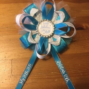 Birthday Corsage/ Birthday Pin/ Bachelorette/ Bridal shower Pin/ Baby shower corsage/Mother to be/Bride/ pin/ Graduation Pin/ Party favors/