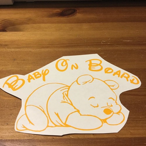 Pooh Bear on Board Decal//winnie the Pooh Decal//little Pooh Etsy