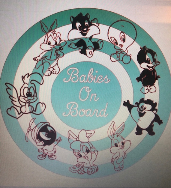 Looney Tunes Baby on Board Decal: Multi-character Car Sign - Etsy
