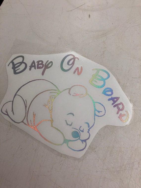 Winnie the Pooh Baby on Board Decal/car Decal - Etsy
