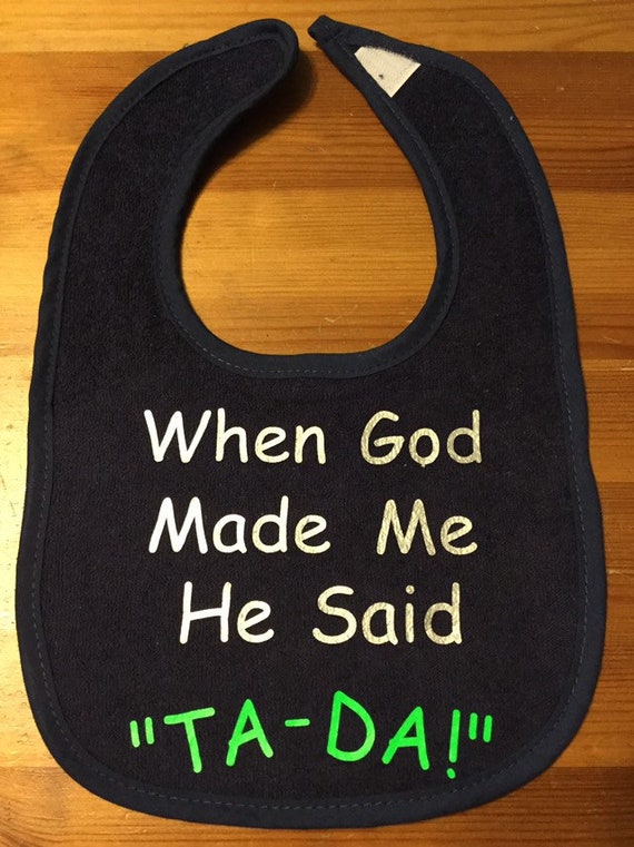 Funny Baby Bib/ Baptism/ Christening/ Baby Shower/ New Born/ Etsy