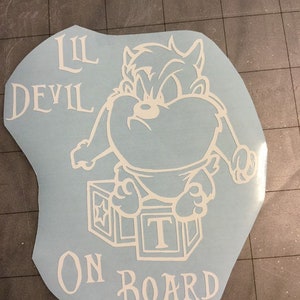 Taz lil Devil on board, Baby on board/ Car decal