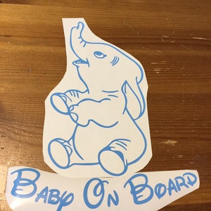 Baby on board dumbo/ Car decal