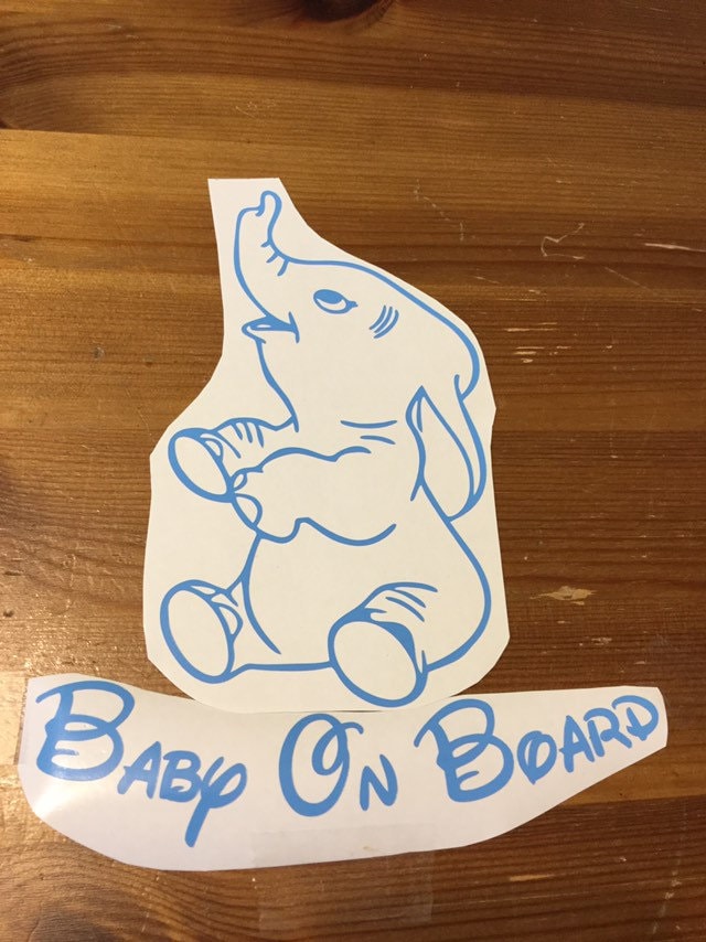 Bebe A Bord Dumbo Car Decal Etsy France