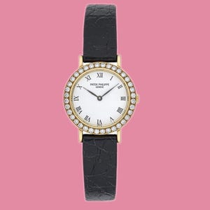 Vintage Patek Philippe Calatrava 18K Yellow Gold watch w/Diamonds Ref.4820