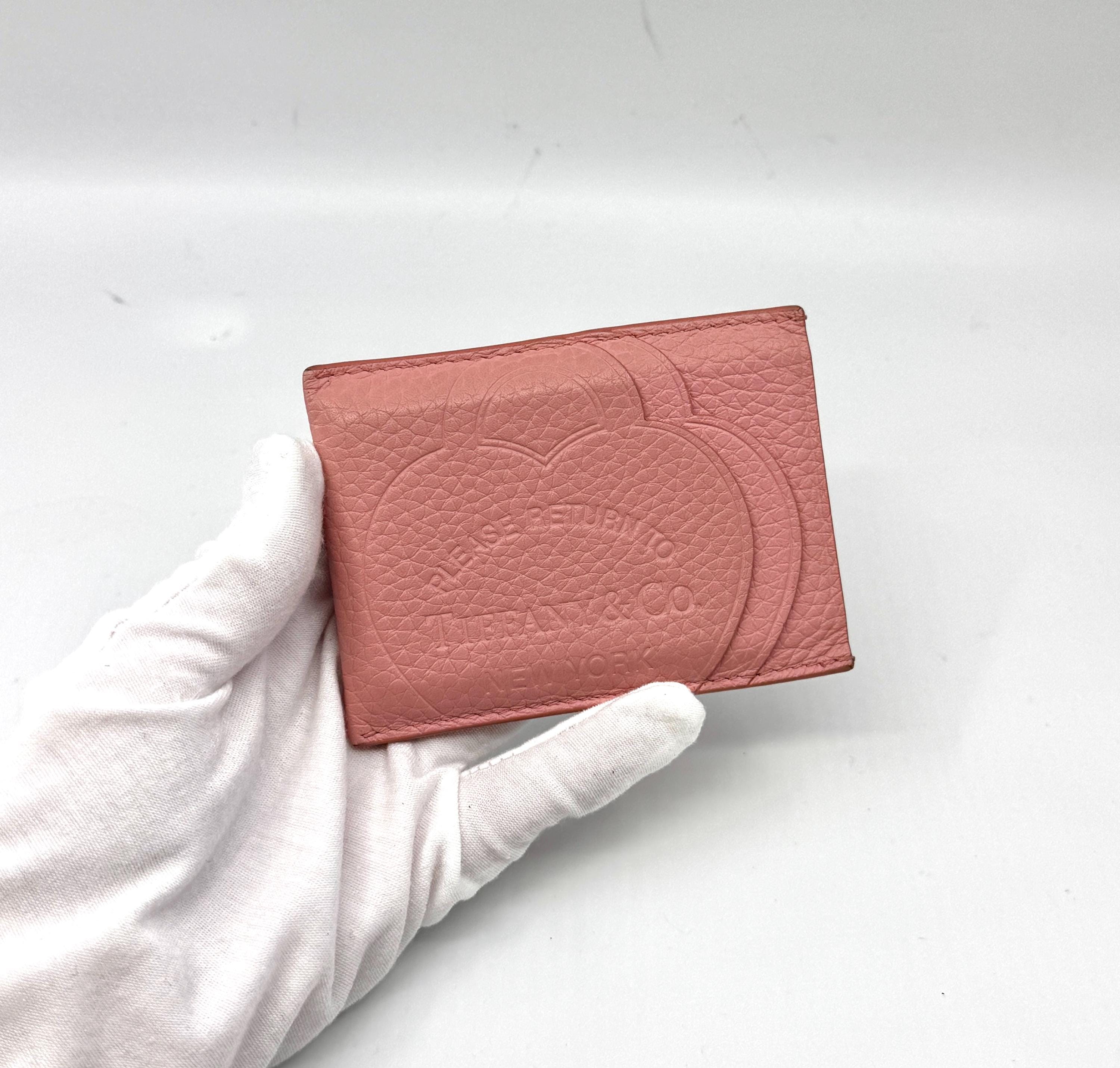 Tiffany & Co. Return to Tiffany Card Case,pink Leather Limited