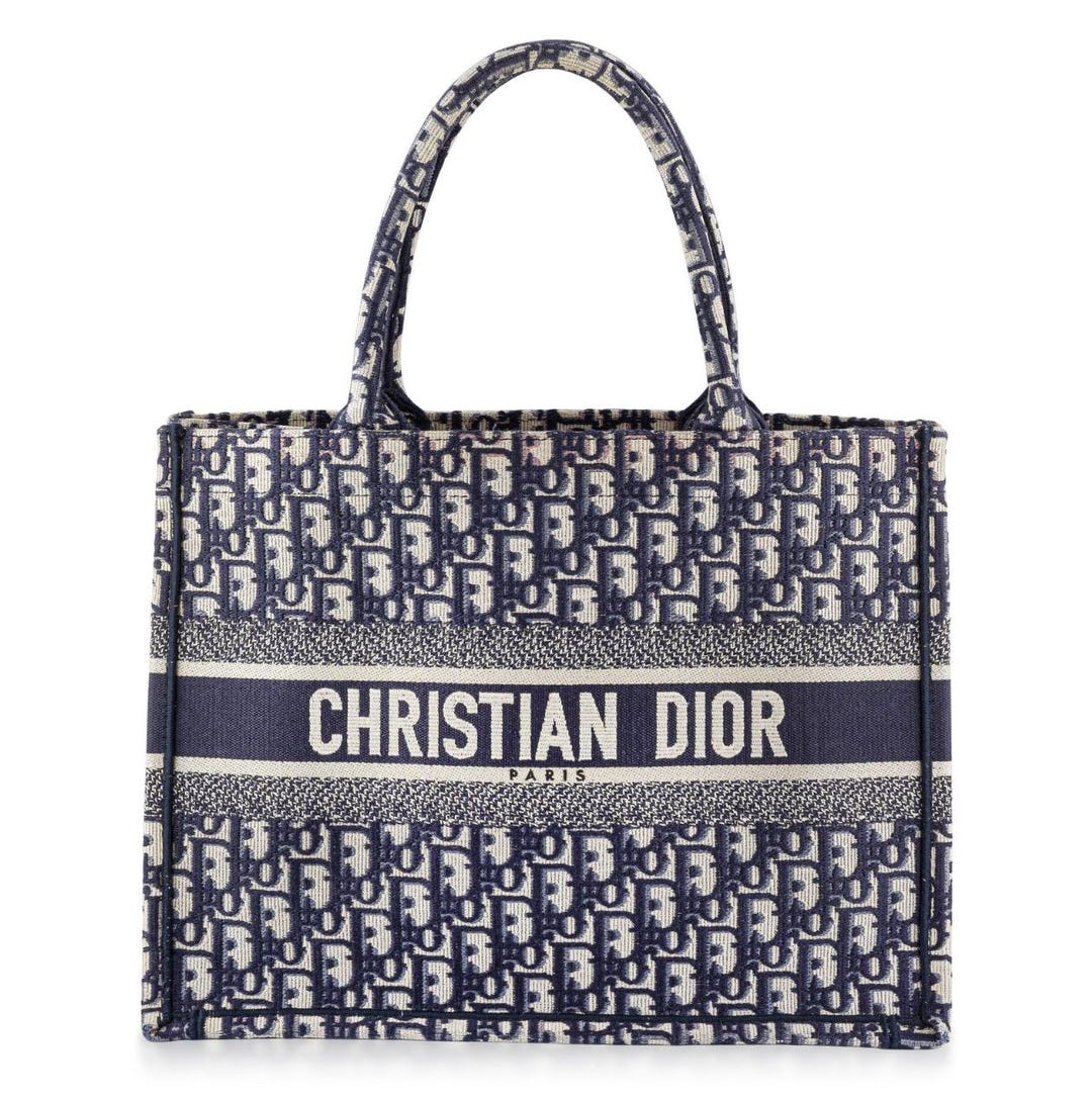 Christian Dior Oblique Book Tote 42 -navy Blue Color Bag - Etsy