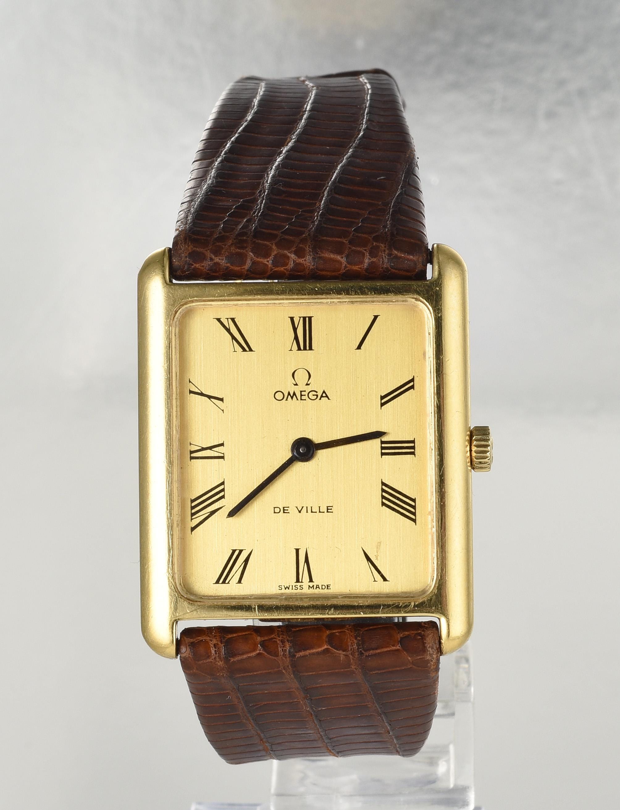 Vintage 1975 Men's OMEGA De Ville Manual Watch in 18K Yellow Gold