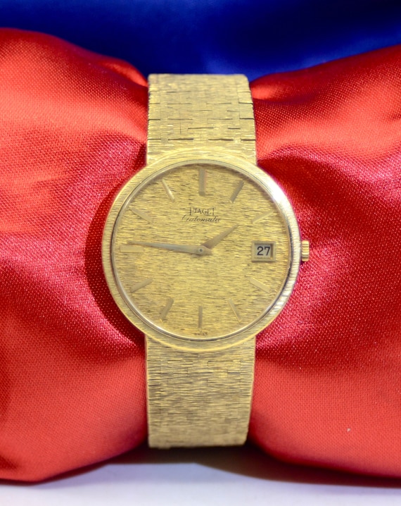 Piaget 18K Yellow Gold watch w/date 76.1 GM - image 1
