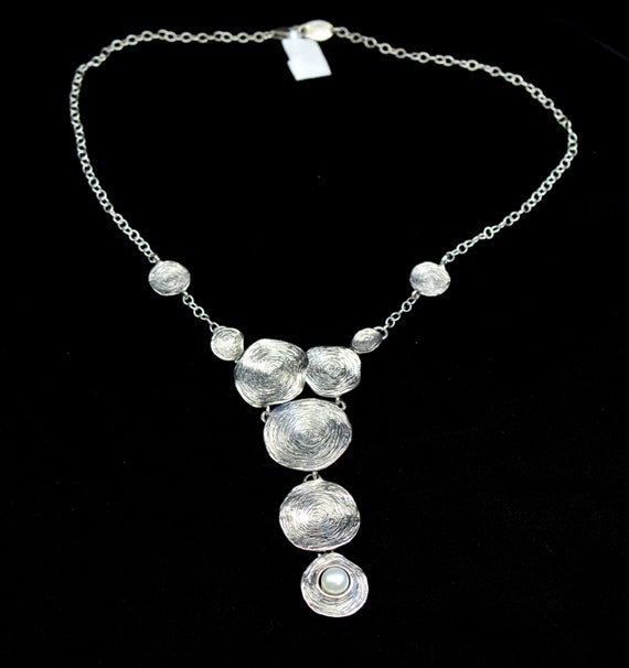 Israel Designer Hagit Gorali 925 Silver necklace w