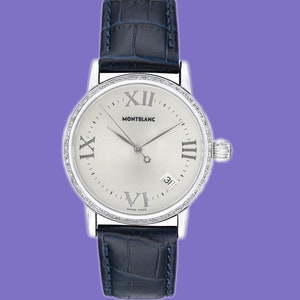 Montblanc Meisterstuck Stainless Steel watch with Diamonds; Date Ref. 7042