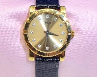 Ladies Vintage Piaget Dancer 18K Yellow Gold watch with Diamonds Ref.90463