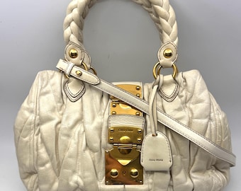 Vintage MIU MIU F/w 2004 Handbag Python Kisslock Purple Bag Clutch