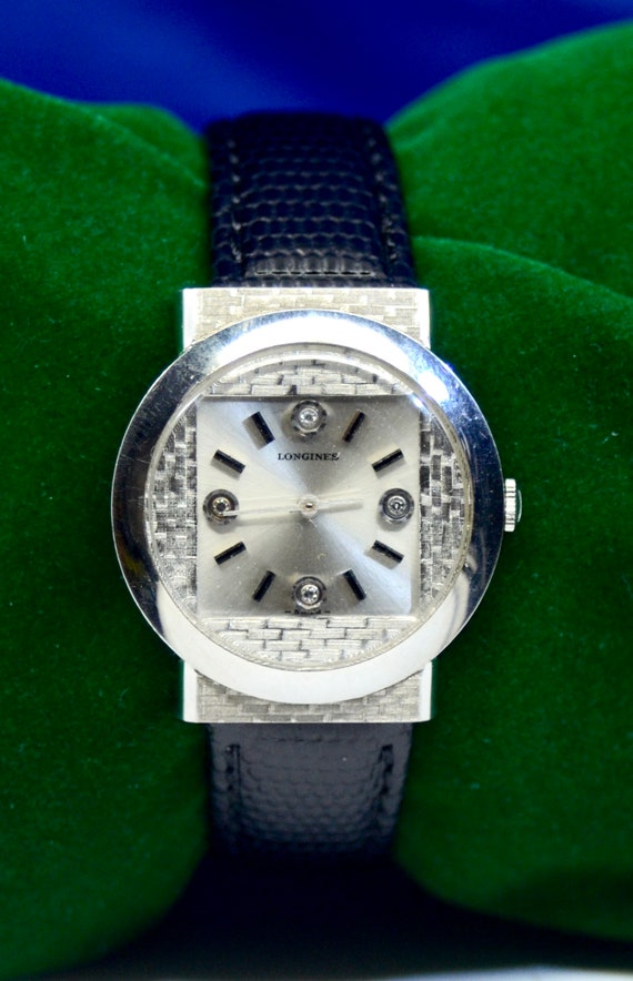 Ladies' Longines 14K White Gold Watch with Diamon… - image 1