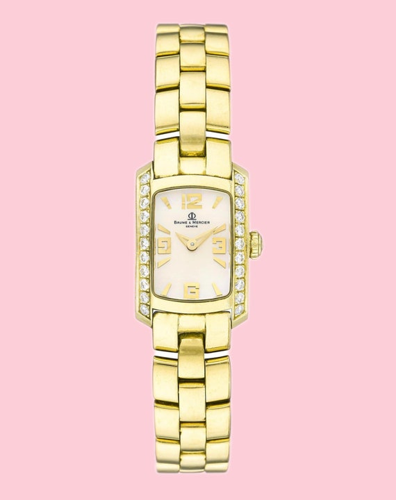 BAUME & MERCIER 18K Yellow Gold watch with Diamond
