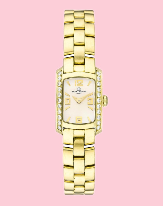 BAUME & MERCIER 18K Yellow Gold watch with Diamond