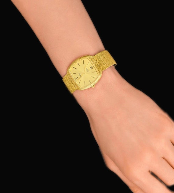 1974 Rolex Geneve Cellini watch in 18K Yellow Gol… - image 3