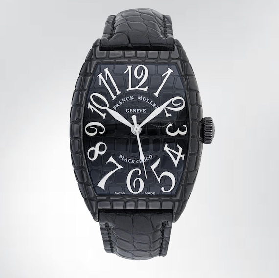 2019 Franck Muller Black Croco in Steel With Black Pvd Ref.8880 SC