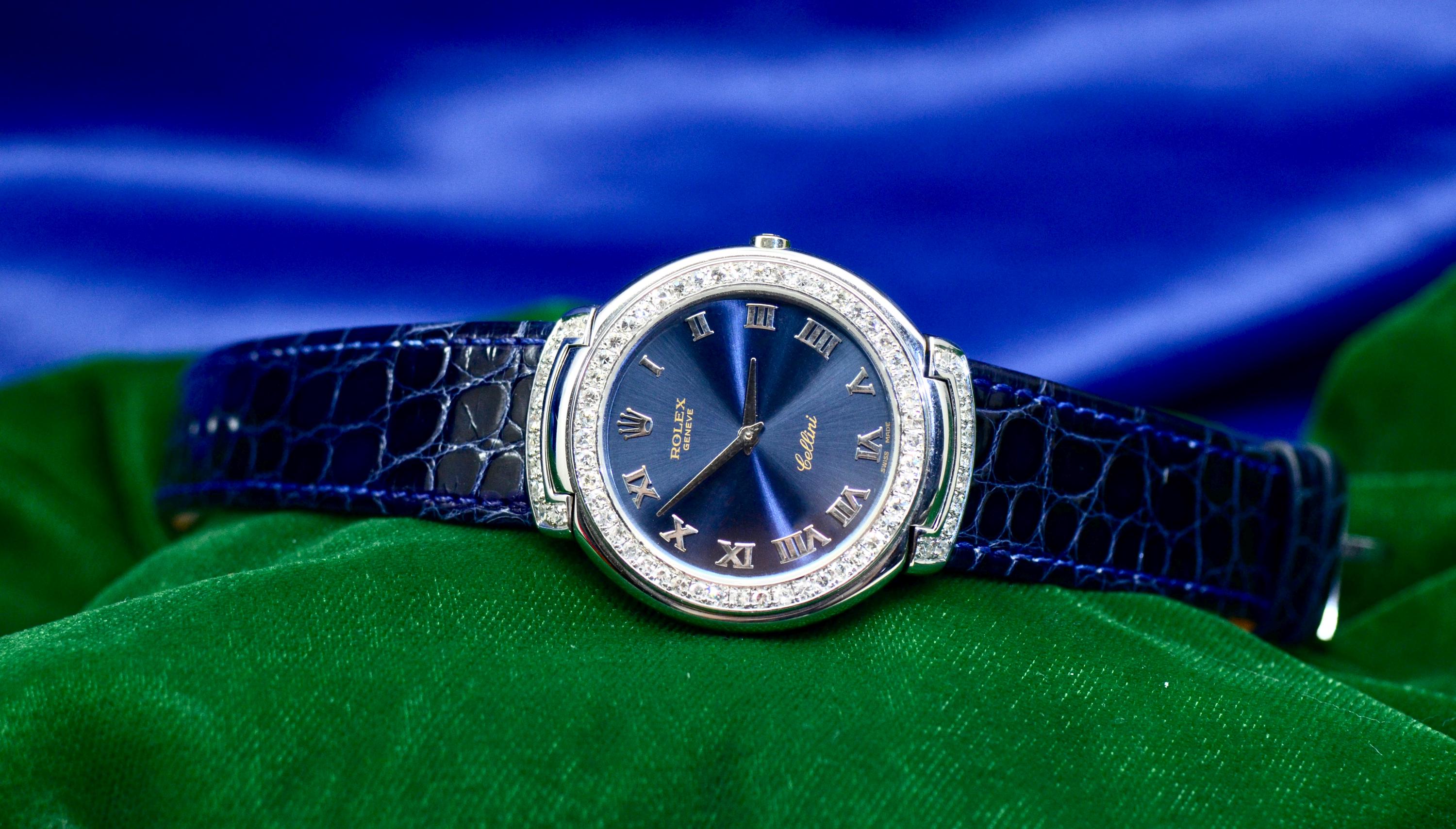Rolex Cellini 18K White Gold Watch With Diamonds Ref.6623 38mm Etsy Canada