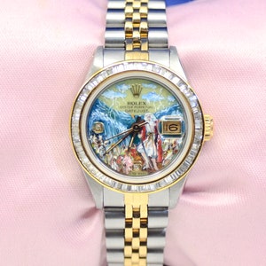 Rolex Oyster Perpetual Datejust Watch Stainless Steel&18K Yellow Gold w/Diamonds
