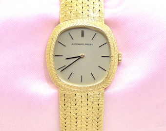 Vintage Ladies' Audemars Piguet 18K Yellow Gold Watch 59.2 GM w/box