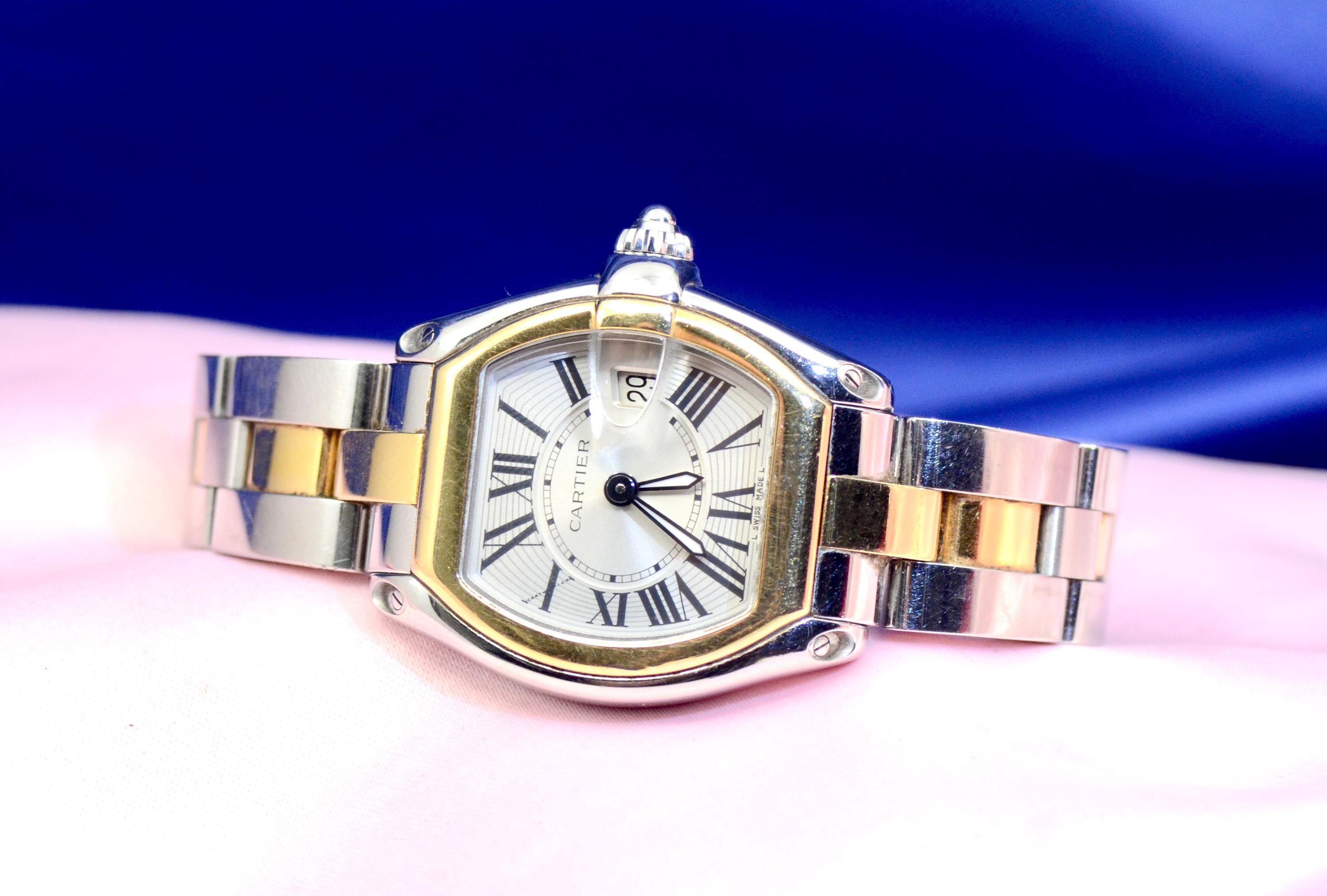 Ladies' Cartier Roadster Watch 18K Yellow Gold &stainless Steel W