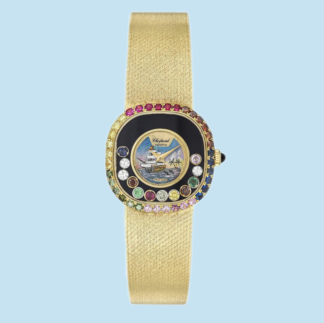 Reloj Chopard Happy Diamonds para mujer en oro amarillo de 18 quilates con diamantes zafiros y rubies ref. 5089 5 Etsy Espana