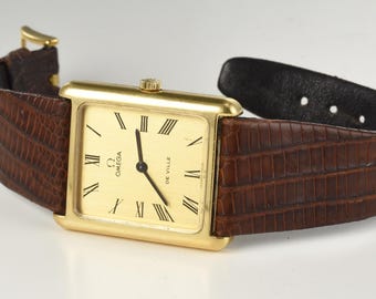 Vintage 1975 Men's OMEGA De Ville Manual Watch in 18K Yellow Gold