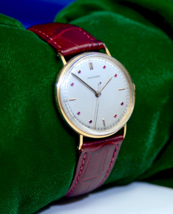 Movado Vintage Dress watch in 18K Rose Gold - image 4