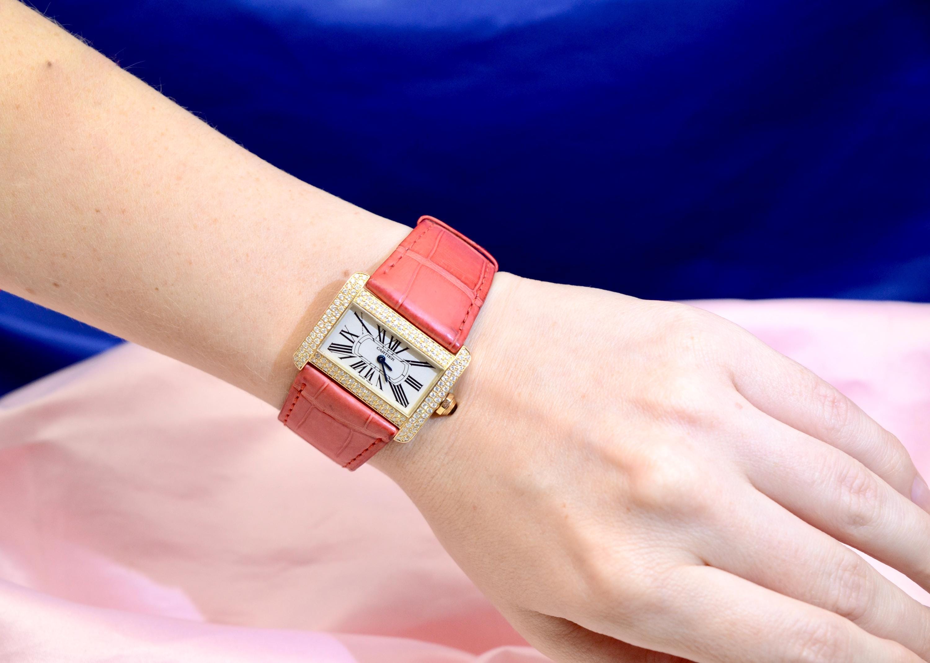 Cartier Tank Divan Wrist Watch Cartier Mini Tank Divan W6300255 Ivory Dial Box Papers | eBay main image 3