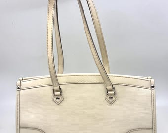 Authentic Louis Vuitton Epi Madeleine PM Handbag, Whitish color M5933J