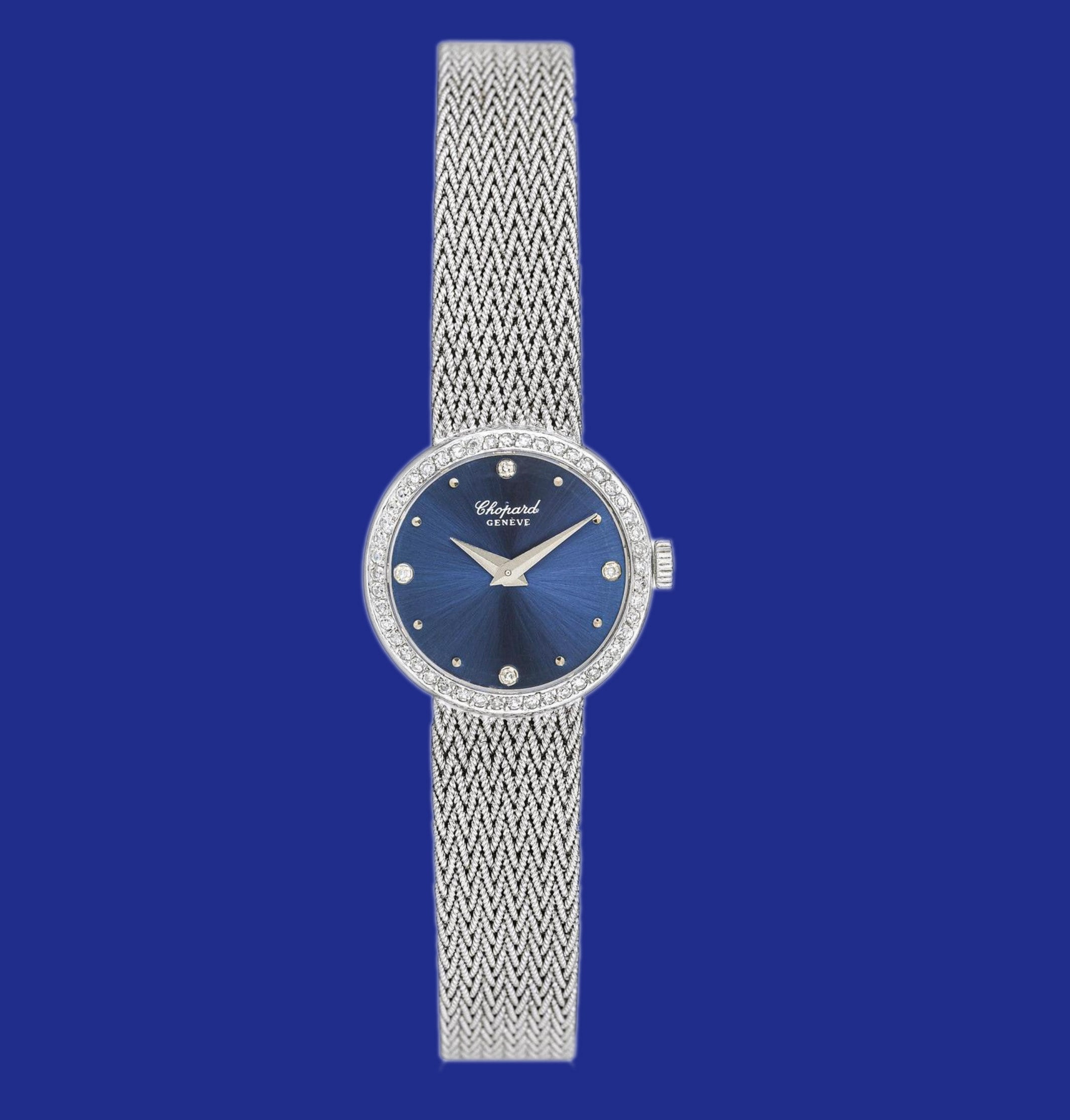 Vintage 1980s Ladies' Chopard 18K White Gold Watch With