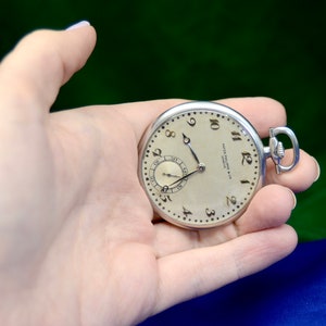 Vintage Patek Philippe & CIE Geneve POCKET Platinum WATCH w/sub-dial