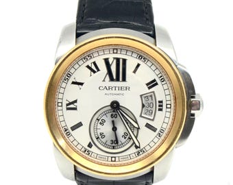 Men's Cartier Calibre de Cartier watch Stainless Steel&18K Rose Gold Ref. 3389