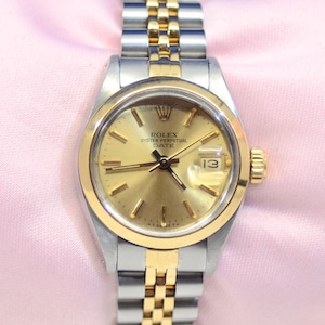 Armbanduhr aus Edelstahl & 750 Gelbgold