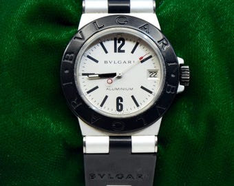 Bvlgari Diagono watch in Aluminium & Rubber Midsize 32mm  Ref.AL 32 A box/papers