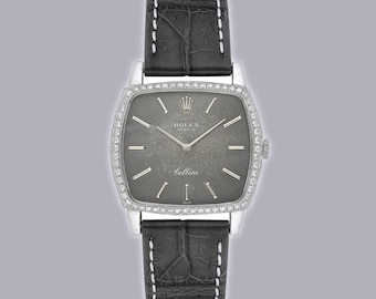 Vintage 1973 Rolex Cellini 18K White Gold watch with Diamonds Ref.3805