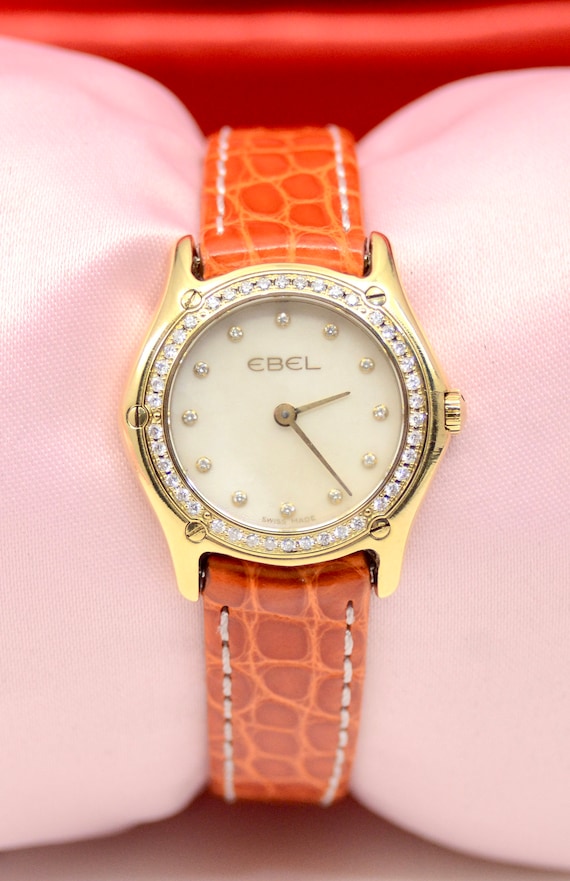 Ladies Ebel Watch 18K Yellow Gold with factory Dia