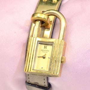 Ladies' Hermes Paris Kelly watch Ref. KE1.201 Gold-Plated Quartz