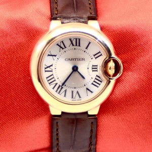 Ladies' Cartier Ballon Blue Quartz watch in 18K Rose Gold Ref.3007
