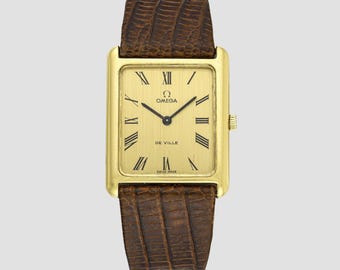 Vintage 1975 Men's OMEGA De Ville Manual Watch in 18K Yellow Gold