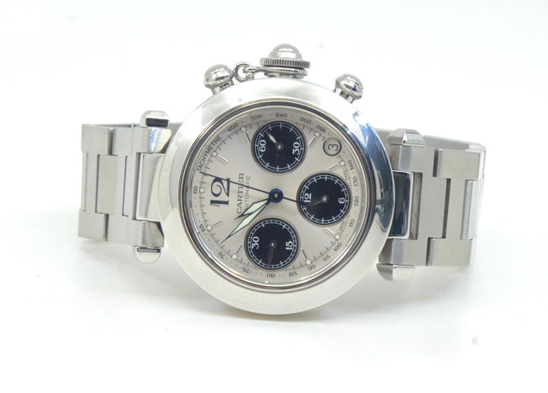 Cartier Pasha De Cartier Chronograph Stainless Steel watch 36mm Ref.2412 image 6