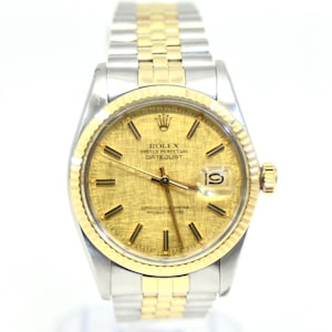 Rolex Oyster Perpetual DateJust Watch 18K Yellow Gold &Stainless Steel Ref.16013